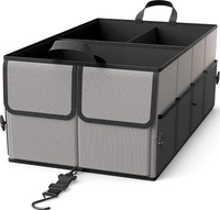 Heißer Verkauf Auto Organizer Box Kofferraum Organizer Lagerung Multi-Fach Faltbarer Kofferraum Organizer mit verstellbaren Trägern