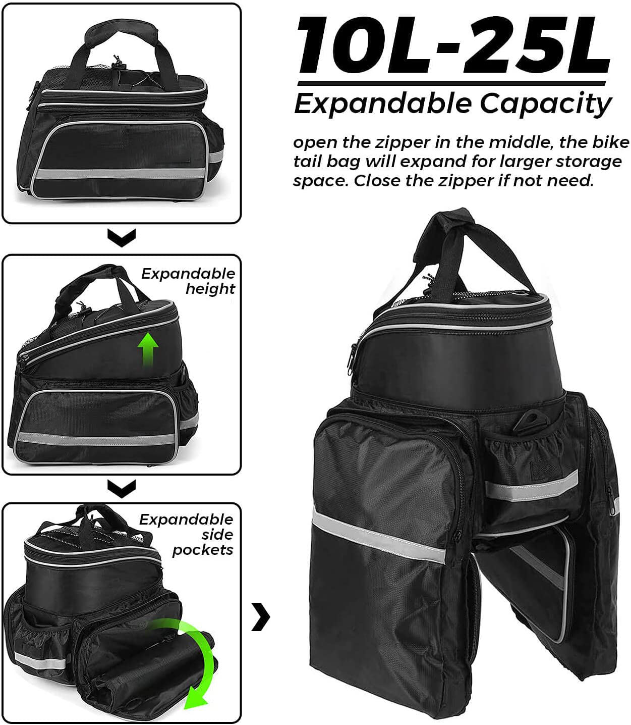 Heißer Verkauf Große Kapazität Wasserdichte Sattel Fahrrad Kofferraum Tasche Multifunktions Fahrrad Rücksitz Gepäckträger
