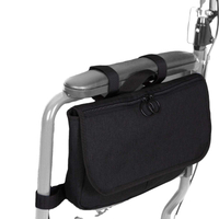 Rollstuhl-Tragetasche, Armlehnentasche für Rollatoren, Elektrorollstühle und Knieroller, seitlicher Aufbewahrungs-Organizer