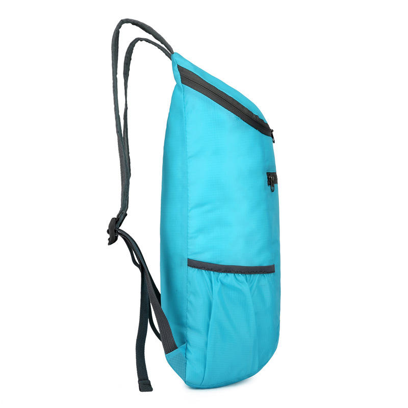 Faltbarer Outdoor-Reise-Einkaufs-Rucksack-Beutel Faltbarer benutzerdefinierter Logo-Sport-Rucksack 210d Bag Light Daypacks