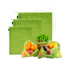 LFGB-zertifizierte Öko-recycelte RPET-Gemüse-Einkaufstaschen, wiederverwendbare Netzbeutel