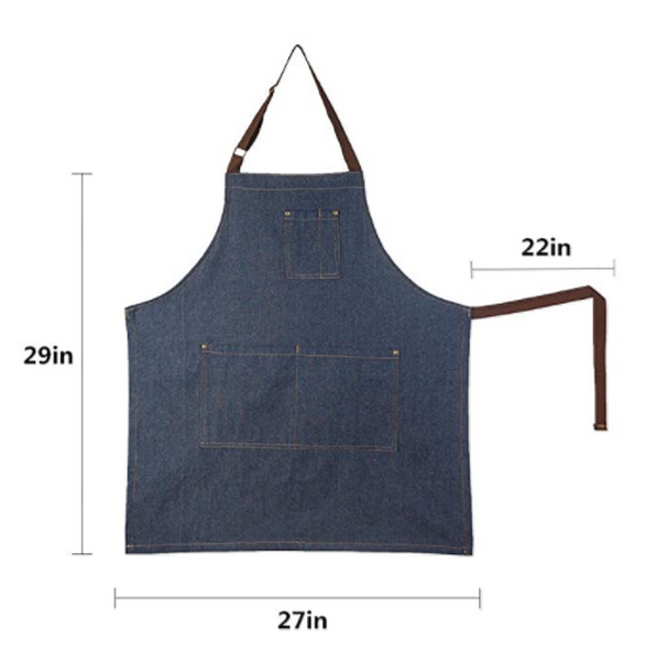 Gro&szlig;handel 100% Baumwolle K&uuml;chenchef Sch&uuml;rze benutzerdefinierte Denim Leinwand Sch&uuml;rze f&uuml;r M&auml;nner / Frauen