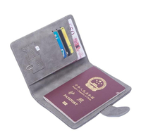 Auf Lager RFID-PU-Leder-Kartenhalter-Organisator-Reise-Geldbörsen-Kasten-Mann-Pass-Halter-Pass-Abdeckung für Geschäftsreisen
