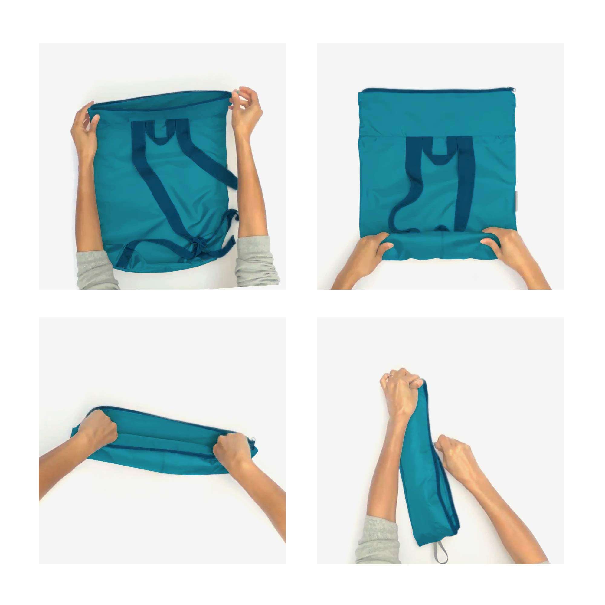 Neuer leichter faltbarer Rucksack in Pacific Blue, wiederverwendbarer Tagesrucksack, Einkaufsrucksack für Männer und Frauen