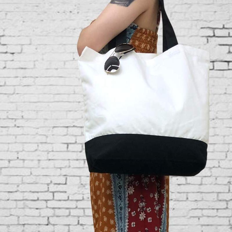 Multifunktionsfrauen kundengebundene große Schultergriff-Stoffeinkaufstaschen-Einkaufstaschen für Strand