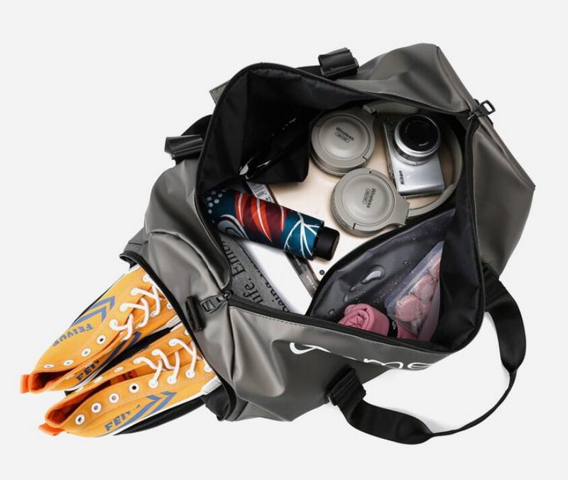 Schwarze wasserdichte Reise-Sporttaschen mit individuellem Logo Duffel Sport Gym Tote Carrier Large Shoulder Mens Duffle Bag for Swimming
