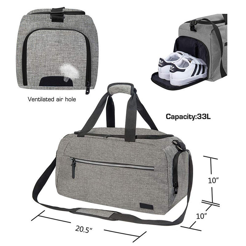 Maßgeschneiderte, strapazierfähige Weekender-Reisetasche mit großer Kapazität, hochwertige Polyester-Sporttasche für Männer und Frauen