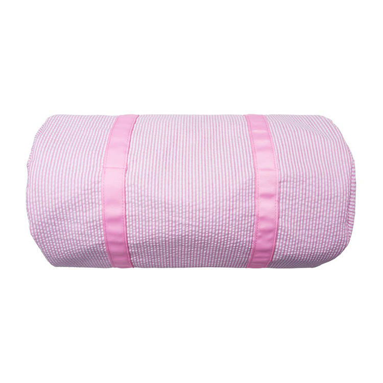 Leichte pinkfarbene Seersucker-Polyester-Kinder-Tanzgymnastik-Sport-Einkaufstasche. Niedliche Reisetasche