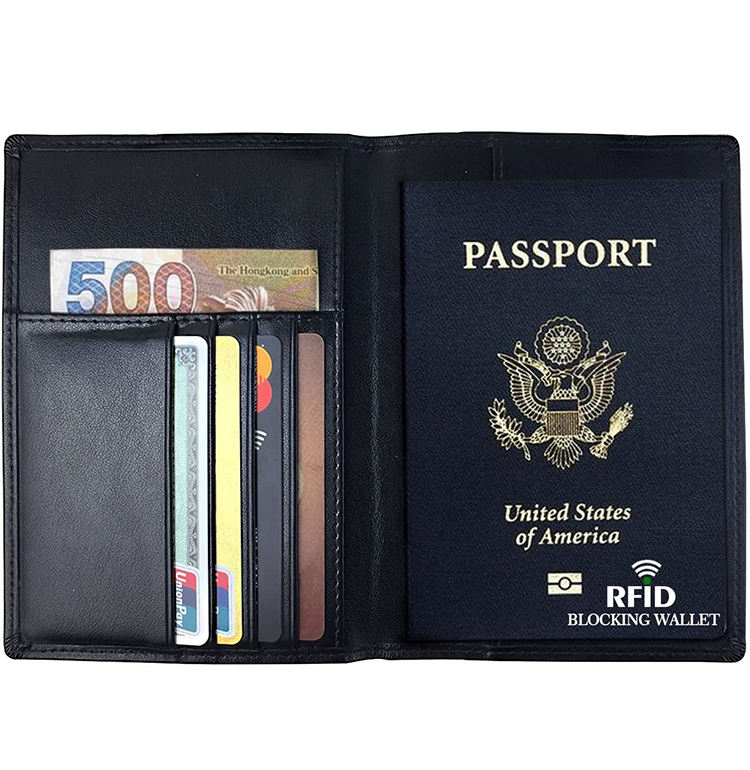 Custom Branded Premium-PU-Leder-Passportemonnaie Familien-PVC-Reisepassportemonnaie mit individuellem Druck