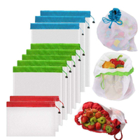 Waschbare, leichte Rpet-Mesh-Taschen für Obst, Gemüse, Spielzeug, Lebensmittel, 20 * 30 cm