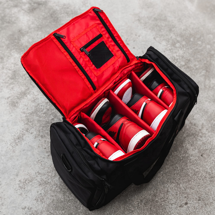 Premium Sneaker Duffel Reisesporttasche mit 3 verstellbaren Fachteilern für Schuhe, Kleidung und Fitnessstudio