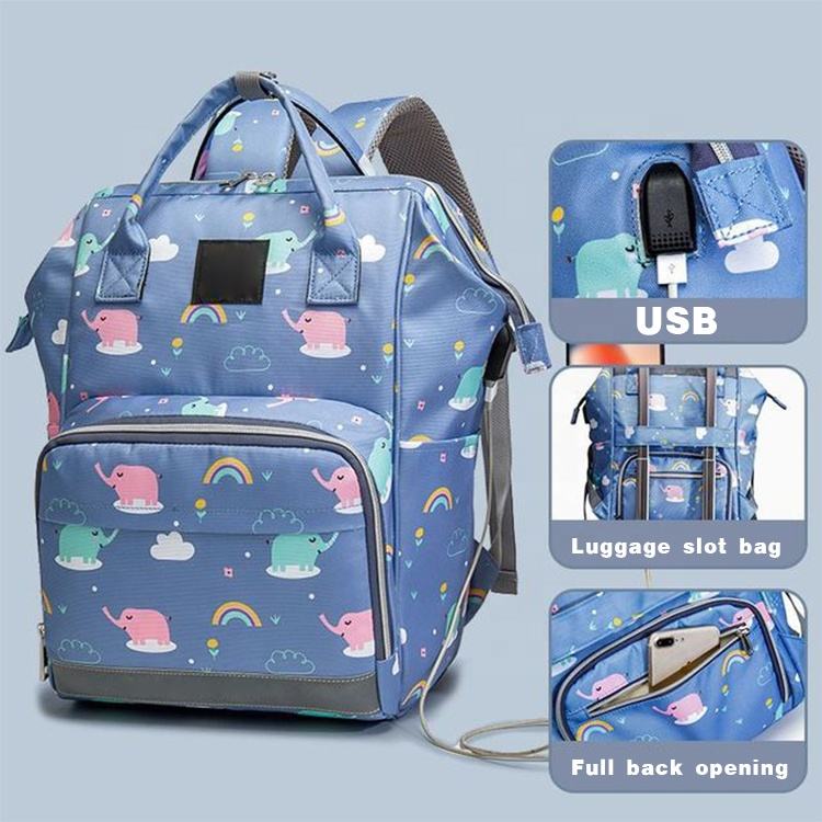 Mutterschaft Wickeltasche Rucksack Wickeltasche Babytaschen für Mama und Papa mit USB-Ladeanschluss
