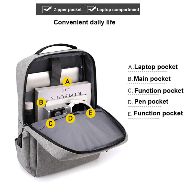 Reise-Laptop-Tasche, Schule, College, großer Computer-Rucksack, leicht, wasserdicht, lässig, Tagesrucksack