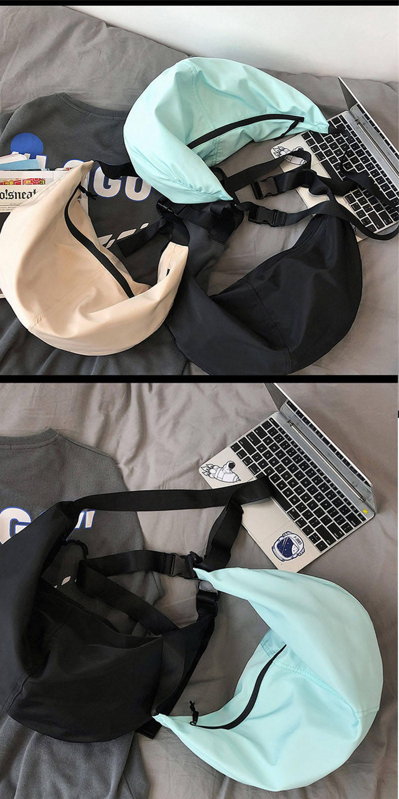 Private Label Crossbody Damen Chest Sling Bag Nylon Crossbody Bag Wasserdichte Umhängetasche mit verstellbarem Riemen