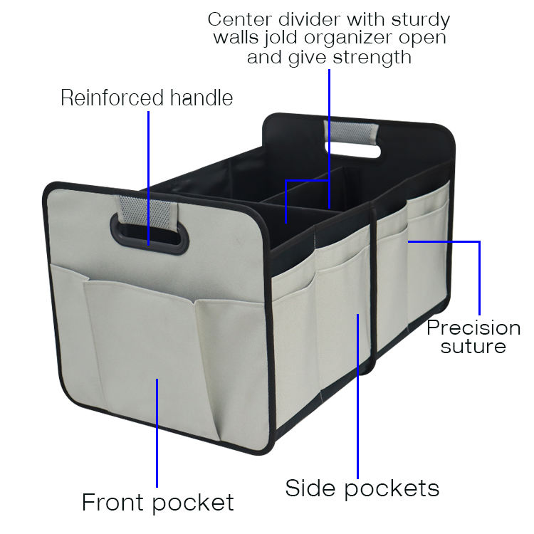 Robuste Kofferraum-Organizer-Box Autositz-Rückenlehnen-Organizer Fracht-Aufbewahrungsbox Kofferraum-Organizer faltbar