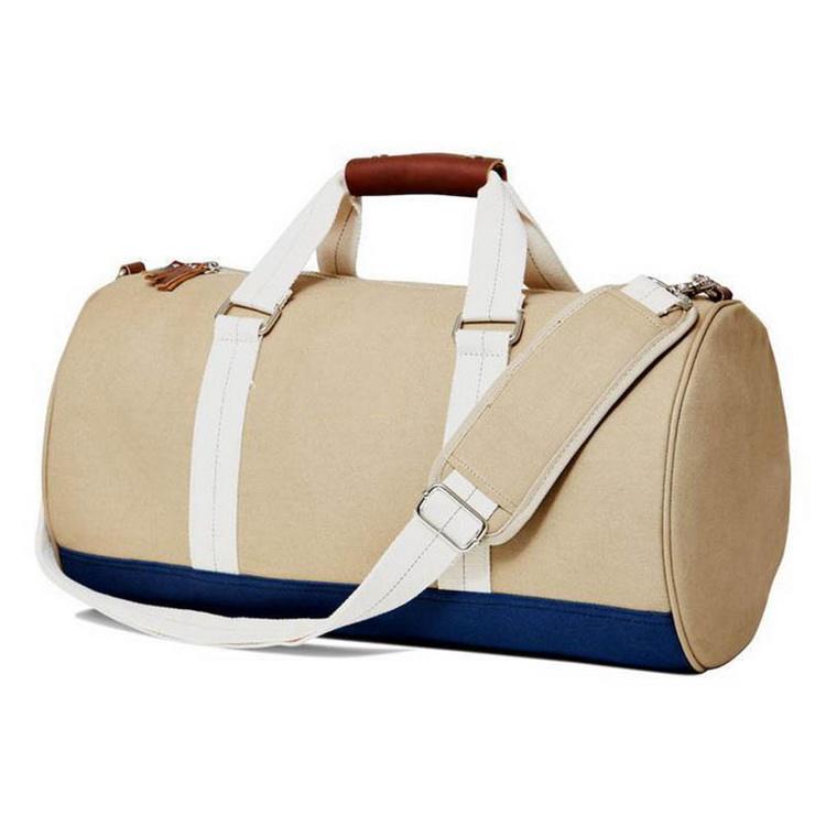 Strapazierfähige, abgerundete Reisetasche, angepasste Sporttasche aus Baumwolle, Fitnessstudio, Großhandel, Seesäcke für Männer