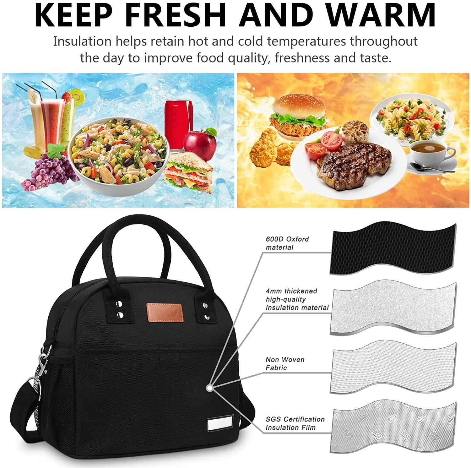 Wasserdichte wiederverwendbare Oxford-isolierte Kühler-Eisbeutel-Taschen Thermotaschen für Picknick-Mittagessen-Lebensmittelisolierung mit Griff