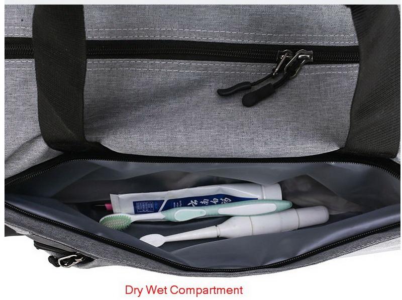 Designer-RPET-Gepäck, Sport-Organizer, Sport-Seesack, Reisetaschen, benutzerdefinierte Reisetasche für die Nacht, mit Schuhfach und Nassfach
