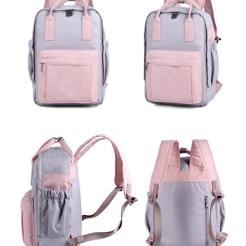 Outdoor Travel Kontrastfarbe Schulrucksack Taschen Laptop Rucksack für 14 Zoll