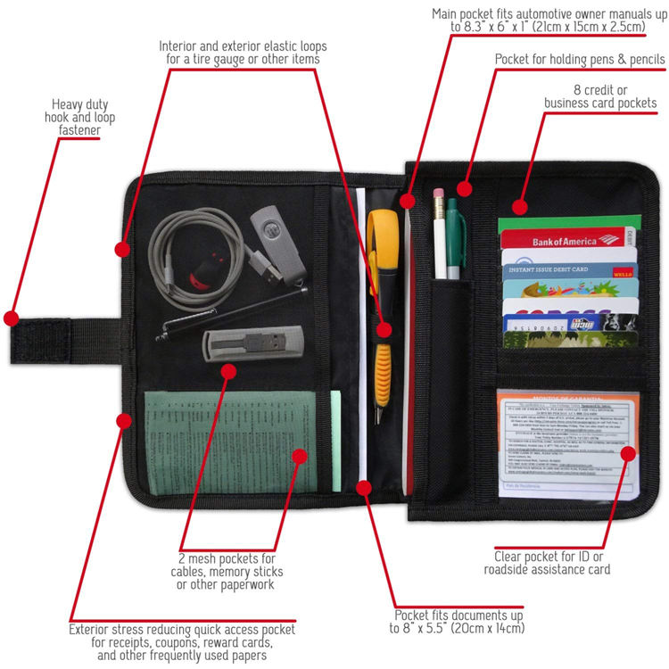 Benutzerdefinierte LOGO Auto-Dokumententasche manuelle Tasche Aufbewahrungstasche für Männer