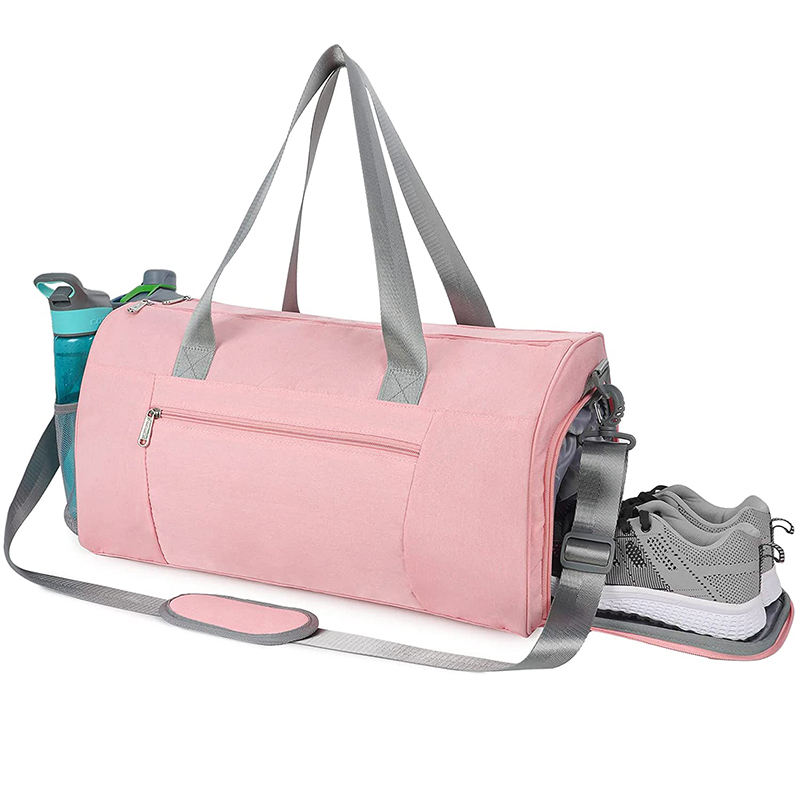Frau Mädchen Outdoor-Wochenende rosa Carryon Handtasche Seesack Tragetaschen Sport Reisetasche Sport mit Schuhfach