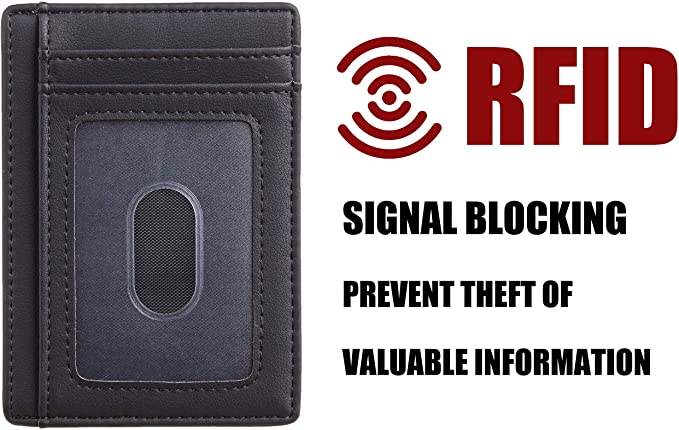 Slim Wallet RFID Front Pocket Wallet Minimalistischer sicherer dünner Kreditkartenhalter