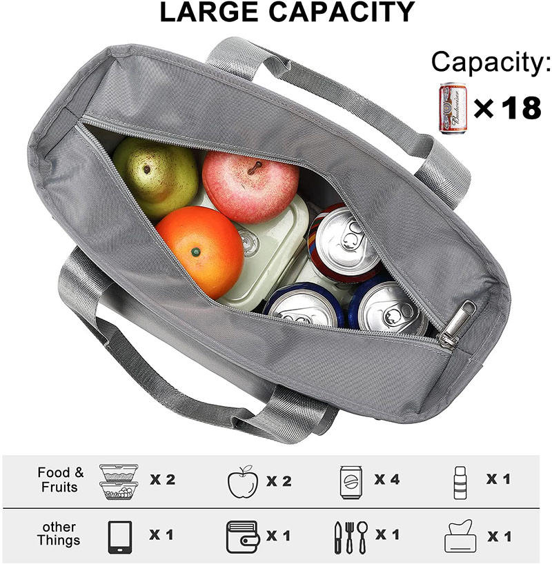 Neue Wasserdichte Leinwand Kühler Lunch Bag Handtasche Picknick Tasche Frauen Praktische Lunch Box Tote Schule Lebensmittel Aufbewahrungsbeutel