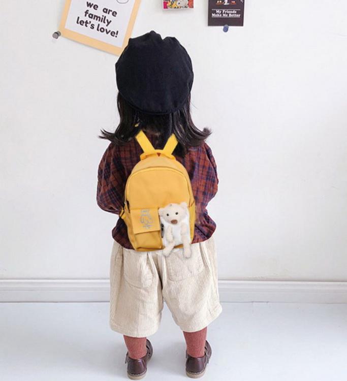 Heißer Verkauf Mädchen Gelb Schule Rucksäcke Tasche Daypack Kleine Kinder Kinder Rucksack Kindergarten Schultasche Kind