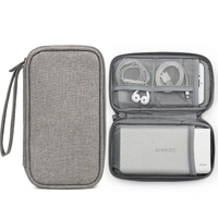 grau Travel Tech Organizer Case Tasche für Powerbank Festplatte Flash Drive wasserdichte Kabel Organizer Tasche für unterwegs