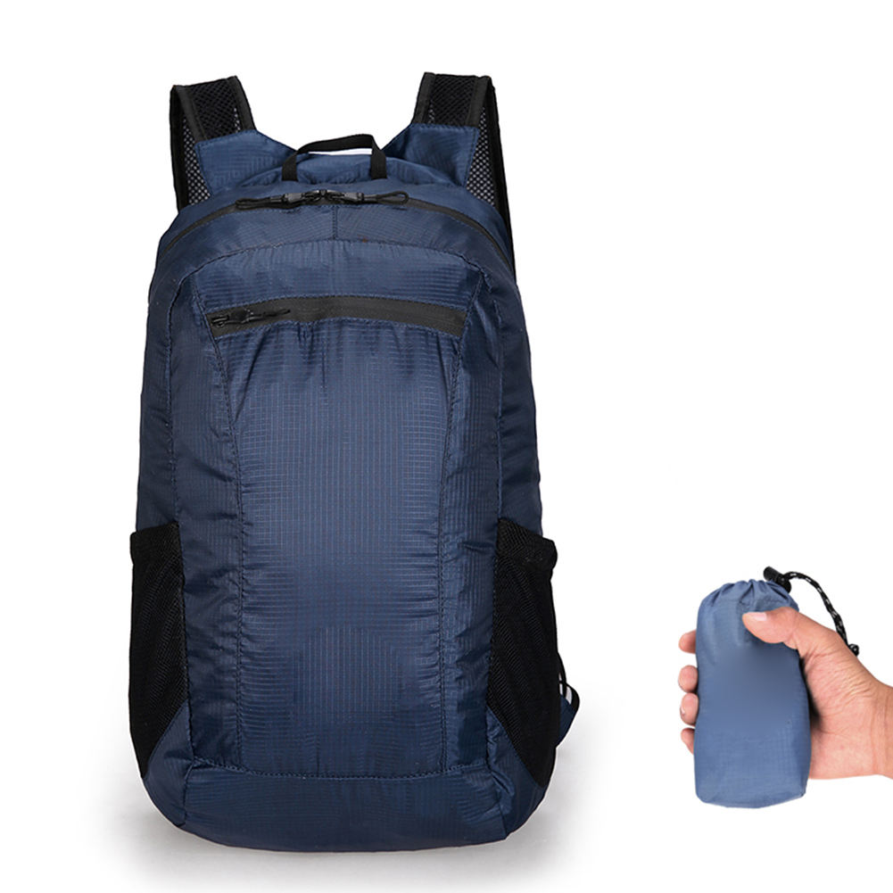 Leichter Schwarzer Tagesrucksack Sporttaschen Rucksäcke Faltbarer Wasserdichter Rucksack Rucksack Und Tasche In Einem Klein