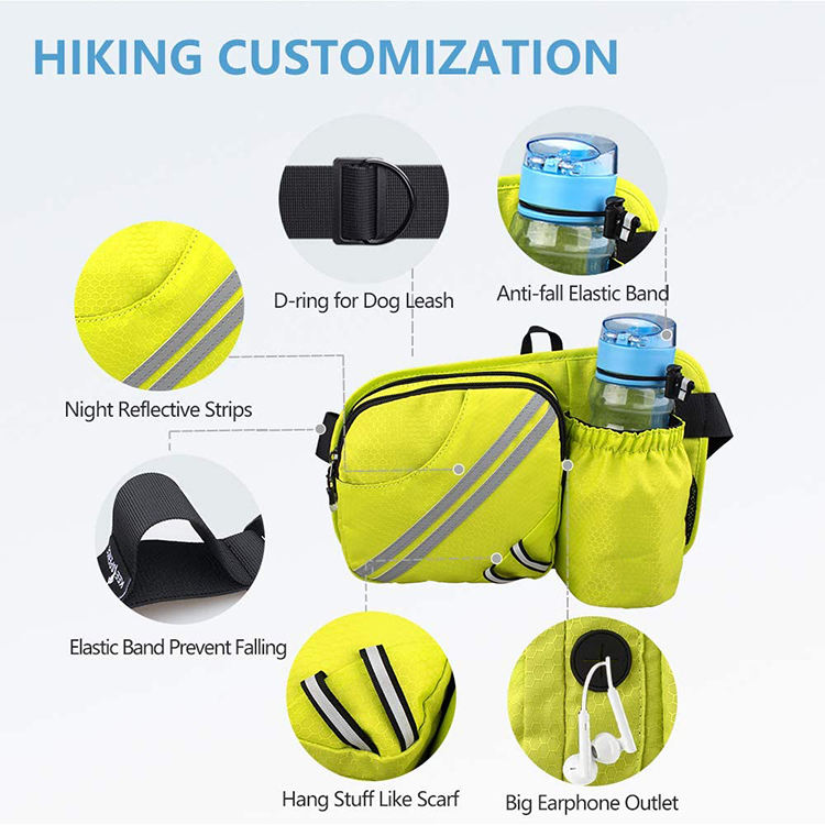 Outdoor Workout Reisen Wandern Große Gürteltasche Pack für Männer Frauen Hüfttasche mit Wasserflaschenhalter