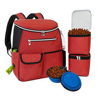 Reiserucksack für Hunde mit mehreren Taschen, große Kapazität, Hundezubehör, Aufbewahrungstasche mit zusammenklappbaren Schalen