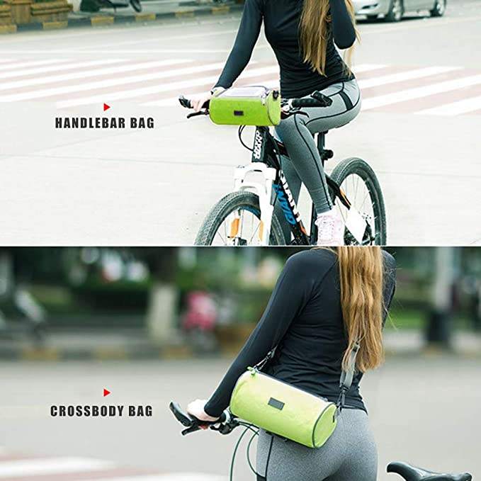 Abnehmbare Fahrradlenkertasche, wasserdichter Fahrradkorb, vordere Fahrradtasche mit transparentem Beutel, Touchscreen