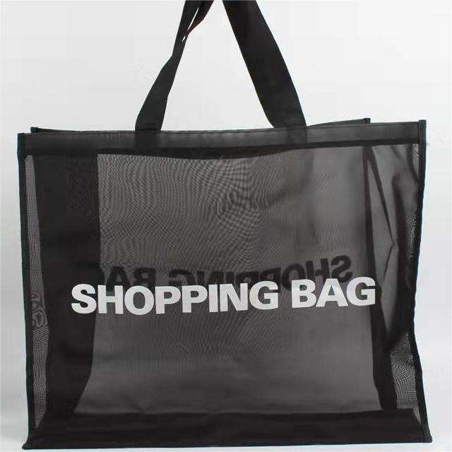 2022 neue benutzerdefinierte klare Einkaufstasche Logo wiederverwendbare Einkaufstaschen Polyester-Einkaufstasche
