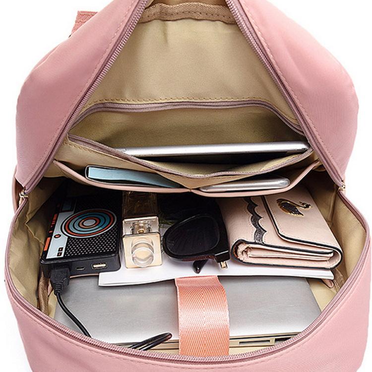 Tägliche rosa Schulrucksäcke Laptop-Rucksack-Taschen mit USB für 15,6 Zoll