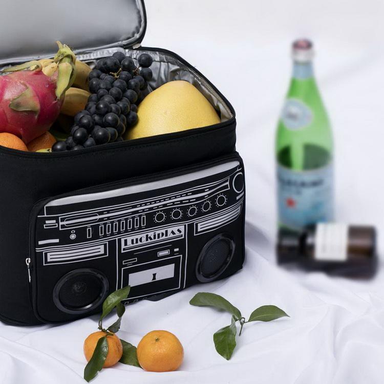 Isolierte, wiederverwendbare Lebensmittel-Kühltasche, Einkaufstaschen mit wiederverwendbarer Lautsprecher-Gefriertasche