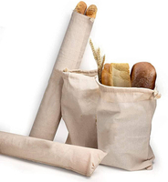 Große, wiederverwendbare Brotbeutel aus Bio-Leinen, umweltfreundliche Brotbeutel aus Baumwolle, ideal für selbstgebackenes Brot