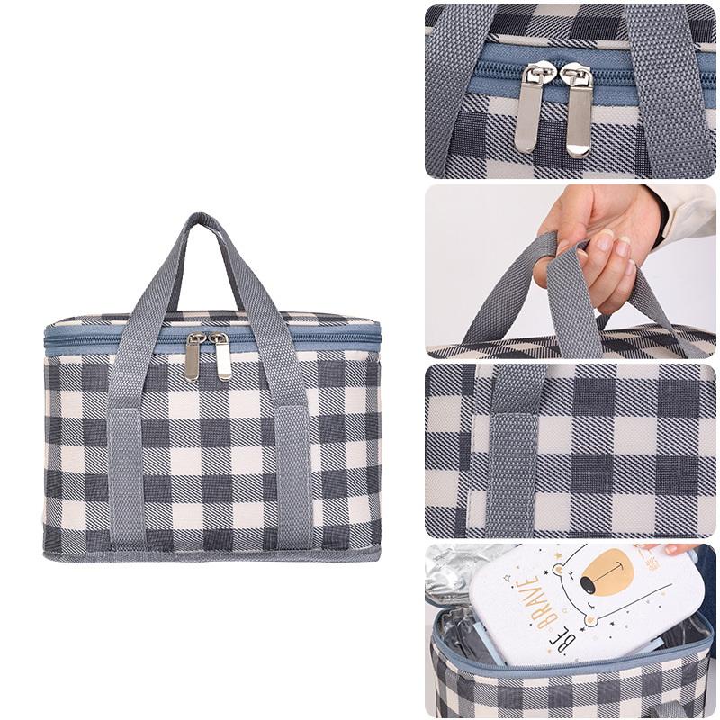 2022 Frauen Mädchen Oxford Thermal Handtaschen Aluminiumfolie Kühler Lunch Bag Isolierte Taschen Für Schulkinder