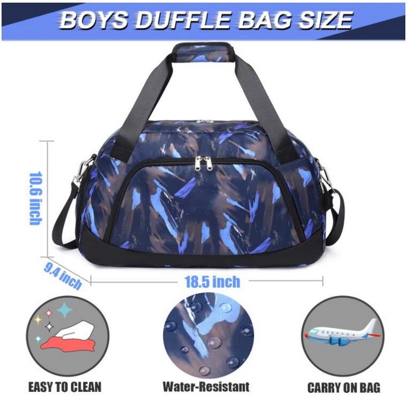 Hochwertige Sublimation Kids Overnight Seesack Sporttasche Benutzerdefinierte wasserdichte Kinder Weekend Gym Duffle Bags