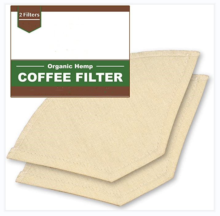 Bio-Hanftuch-Kaffeefilter zum Gießen über wiederverwendbare konische Kaffeefilter für Filterkaffeemaschinen
