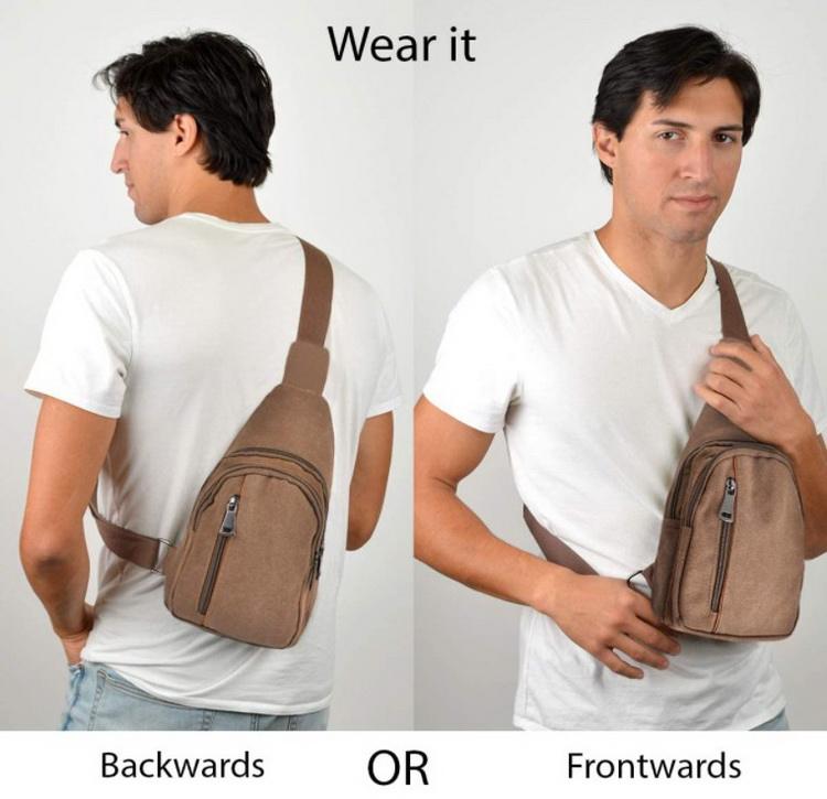 Neue hochwertige Brusttasche Messenger Bag Canvas Sling Shoulder Chest Daypack für Damen Herren Colleges