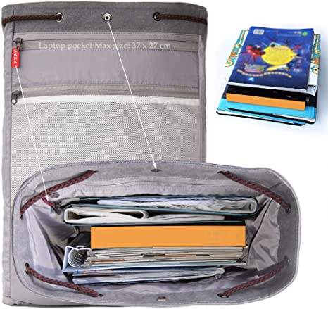 Benutzerdefinierte Canvas Rucksack Vintage Rucksack Tagesrucksack für Männer Frauen Laptop Schule Reiserucksack grau