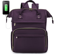 Laptop-Rucksack für Damen, Mode, Reisetaschen, Business-Computer-Geldbörse, Arbeitstasche mit USB-Anschluss