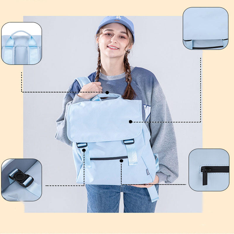 Teen Mode Polyester wasserdichte Buchtasche Notebook Laptop Taschen Rucksack Rucksack Rucksäcke für Frauen