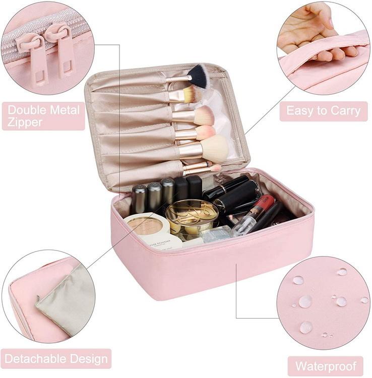 Make-up-Pinsel-Organizer-Halter Passen Sie große Reise-Kosmetik-Make-up-Taschen für große Mengen an