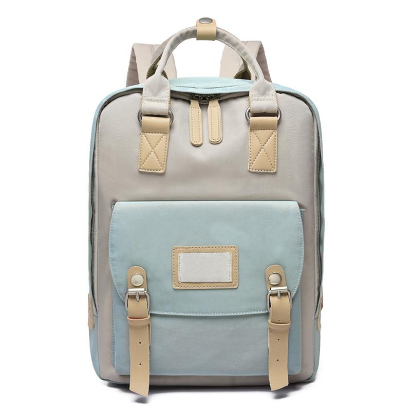 Outdoor-Reisen Freizeit Kontrastfarbe Schule Rucksack Taschen Laptop Rucksäcke Büchertasche Rucksack für Mädchen