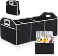 Kofferraum-Organizer Autoaufbewahrung mit Kühltasche 3 Fächer Faltbarer Kofferraum-Organizer Aufbewahrungsbox