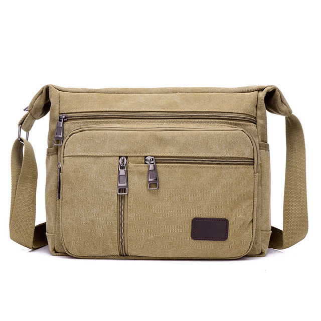 Großhandel benutzerdefinierte Leinwand Männer Messenger Bags Crossbody Sling Handtaschen Schulter Messenger Bag