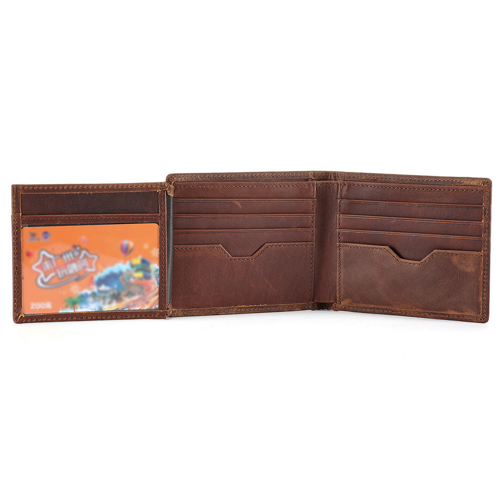 Fabrikheiße Verkäufe Amazon's News Wallet Herren Multi-Card Business horizontale Brieftasche aus Leder