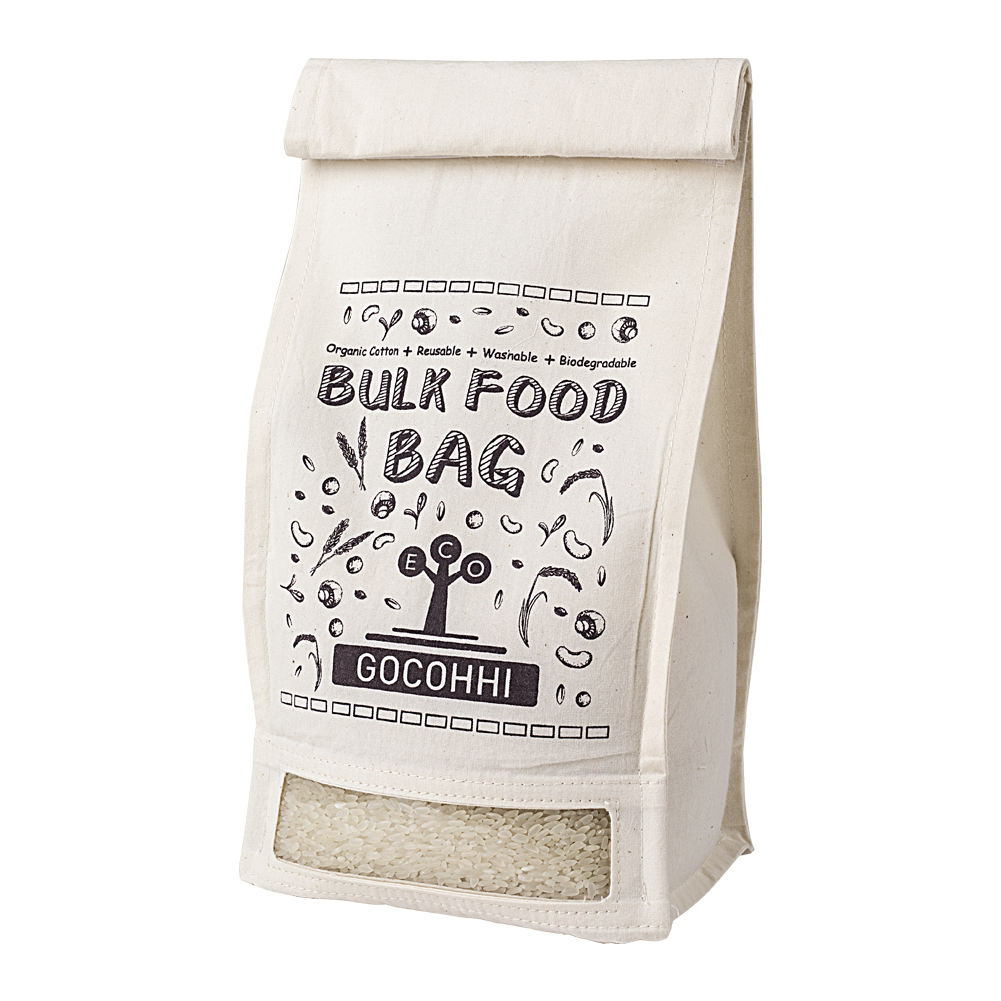Umweltfreundliche GOTS-zertifizierte natürliche Reisverpackungen aus Bio-Baumwolle